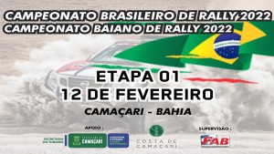 Publicado em 03/02/2022 14h29 Camaçari sedia primeira etapa do Campeonato Brasileiro de Rally