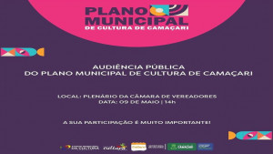 Câmara sediará audiência pública da Secult para apresentação do Plano Municipal de Cultura